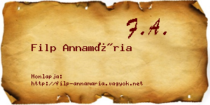 Filp Annamária névjegykártya