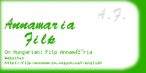 annamaria filp business card